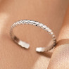 Adjustable wavy surface ring stainless steel stackable ring resizable ring