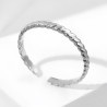 Adjustable wavy surface ring stainless steel stackable ring resizable ring
