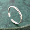 Adjustable wavy surface ring stainless steel stackable ring resizable ring