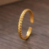 Adjustable wavy surface ring stainless steel stackable ring resizable ring