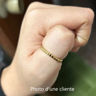 Adjustable wavy surface ring stainless steel stackable ring resizable ring