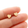 Heart stud earrings stainless steel silver gold gift sold by pair