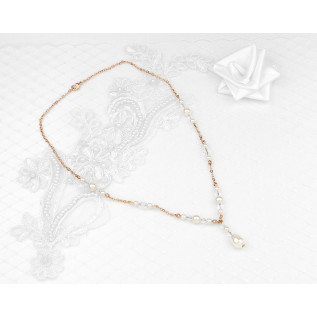 Collier mariage LILY perles cristal Swarovski ivoire blanc bijou mariée