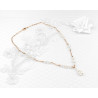 Bridal necklace LILY Swarovski crystal pearls ivory white jewel for bride