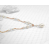 Bridal necklace LILY Swarovski crystal pearls ivory white jewel for bride