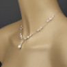 Collier mariage LILY perles cristal Swarovski ivoire blanc bijou mariée