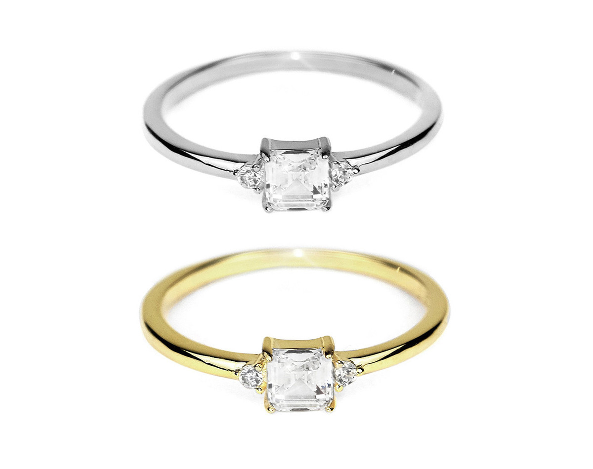 ARGENT STERLING 2PCS Fiançailles Mariage Coeur Zircone Bague Parure W/6mm (1ct) EUR 46,12 - FR