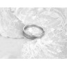 Bague alliance acier inoxydable et titane 2 rangs zircons, argent or anneau zircon alliance empilable