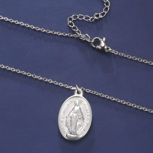 Virgin Mary pendant necklace 2 silver or gold stainless steel woman jewelry religeous necklace