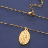 Virgin Mary pendant necklace 2 silver or gold stainless steel woman jewelry religeous necklace
