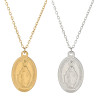 Virgin Mary pendant necklace 2 silver or gold stainless steel woman jewelry religeous necklace