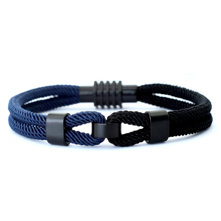 Bicolor nautical rope men bracelet