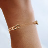 Large link pair bracelet silver gold stainless steel chain