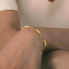 Thin satellite chain bracelet in gold stainless steel