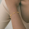 Thin satellite chain bracelet in gold stainless steel