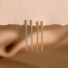 Cubic zirconia cascade stud earrings silver gold stainless steel sold by pair
