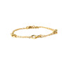 Large link pair bracelet silver gold stainless steel chain