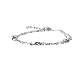 Large link pair bracelet silver gold stainless steel chain