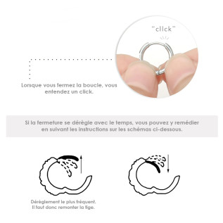 Boucles d'oreilles créoles toutes tailles acier inoxydable argent or noir vendues par paire