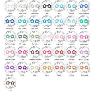 Boucles d'oreilles créoles en acier inoxydable argent or et fleurs de prunier en résine à composer