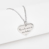 Collier cœur collection Message d’Amour 5 acier inoxydable argent or oxyde de zirconium gravure laser