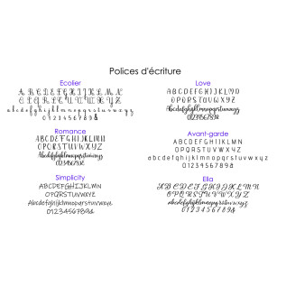 Collier cœur collection Message d’Amour 7-2 acier inoxydable argent or oxyde de zirconium gravure laser