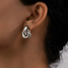 Boucles d'oreilles cercles entrelacés acier inoxydable argent or vendues par paire