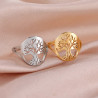 Hollow tree of life ring, stainless steel,  silver, gold