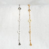 Bracelet fleurs creuses en acier inoxydable argent or chaîne satellite