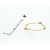 Bracelet fleurs creuses en acier inoxydable argent or chaîne satellite