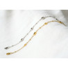 Bracelet fleurs creuses en acier inoxydable argent or chaîne satellite