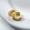 Boucles d'oreilles créoles et oxydes de zirconium acier inoxydable argent or vendues par paire