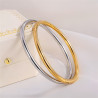 Stainless steel thick wire cuff bracelet silver or gold