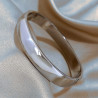 Bracelet manchette large acier inoxydable argent ou or