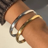 Stainless steel wide cuff bracelet silver or gold