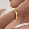 Bracelet manchette large acier inoxydable argent ou or