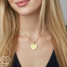 Collier cœur collection Message d’Amour 4 acier inoxydable argent or gravure laser