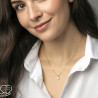 Fire opal pendant necklace on silver or gold stainless steel chain women necklace gift