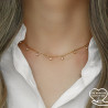 Cubic zirconia charm necklace in gold stainless steel bridal necklace woman gift