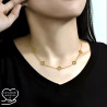 Hollow clover necklace in silver or gold stainless steel woman gift