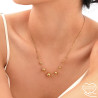Ball necklace in gold stainless steel
