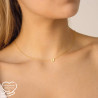 Personalized necklace initial letter stainless steel silver or gold, stainless steel cable chain, woman girl personalized gift