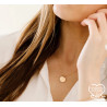 Coin pendant necklace on stainless steel chain gold, silver, women necklace gift