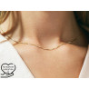 Collier chaîne maille vénitienne en acier inoxydable, argent ou or, longueur au choix