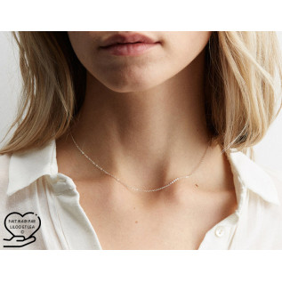 Stainless steel cable chain necklace, silver or gold, choice of length