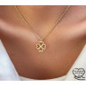 Hollow clover pendant necklace on stainless steel chain gold, silver, women necklace gift