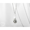 Moonstone, rose quartz, aquamarine, rock crystal pregnancy bola necklace silver or gold stainless steel gift for mother-to-be