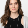 Very long serpentine chain necklace in silver or gold stainless steel woman gift