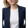Natural white mother of pearl clover and bead short or long necklace on gold stainless steel chain woman necklace gift