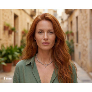 Silver or gold plated stainless steel large link necklace, T clasp